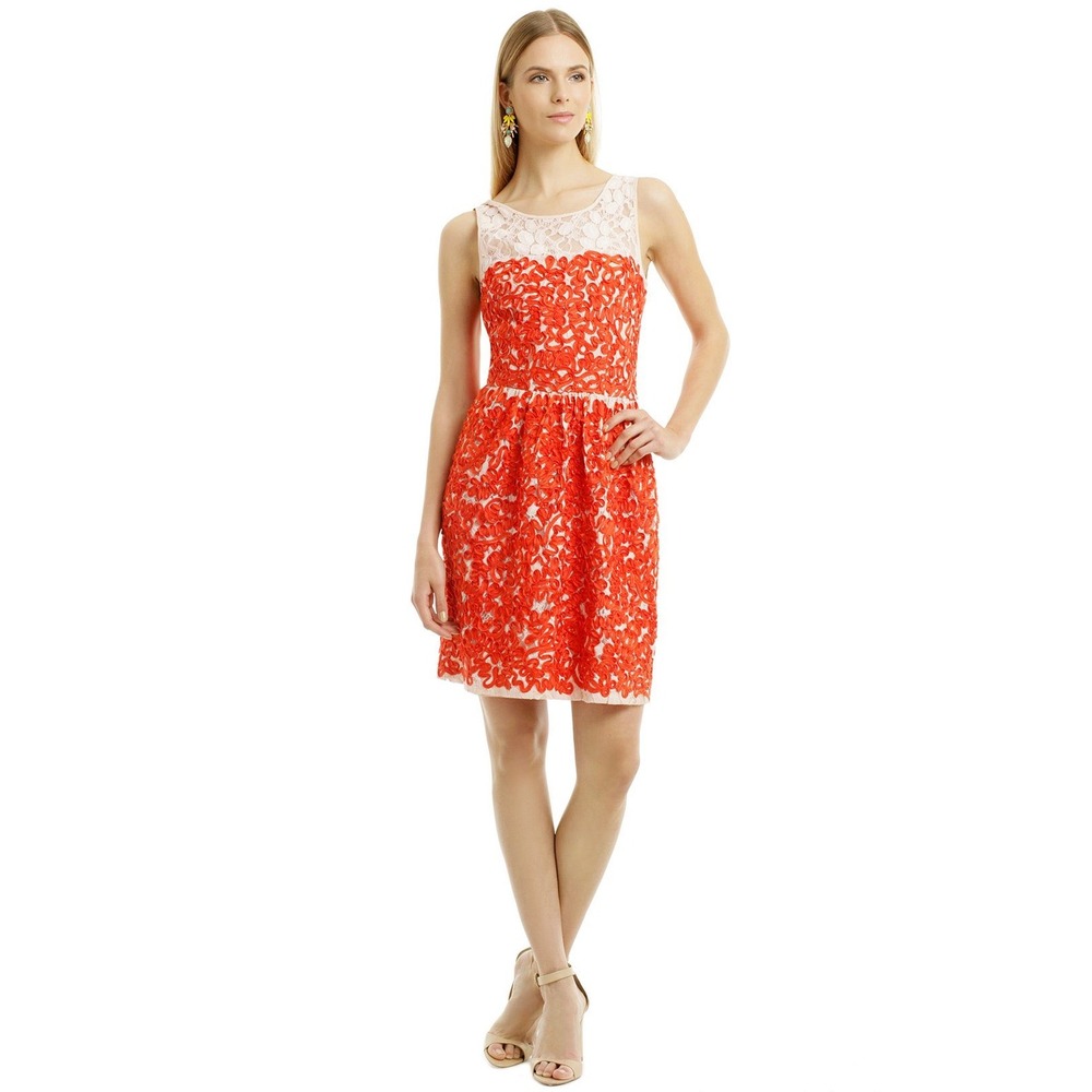Trina Turk new size 4 orange Lovin Swirl Dress